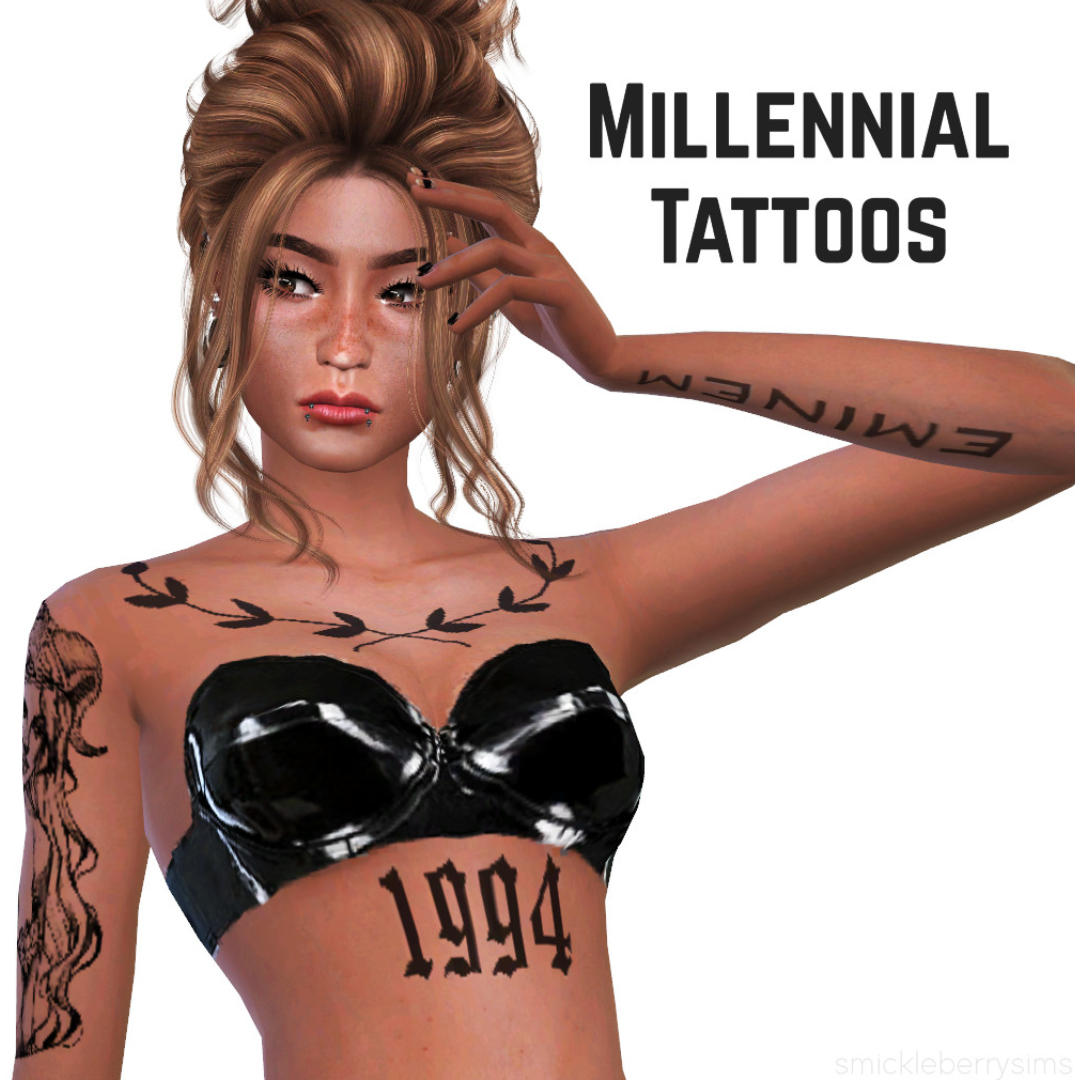 Millennial Tattoos Screenshots The Sims 4 Create A Sim CurseForge