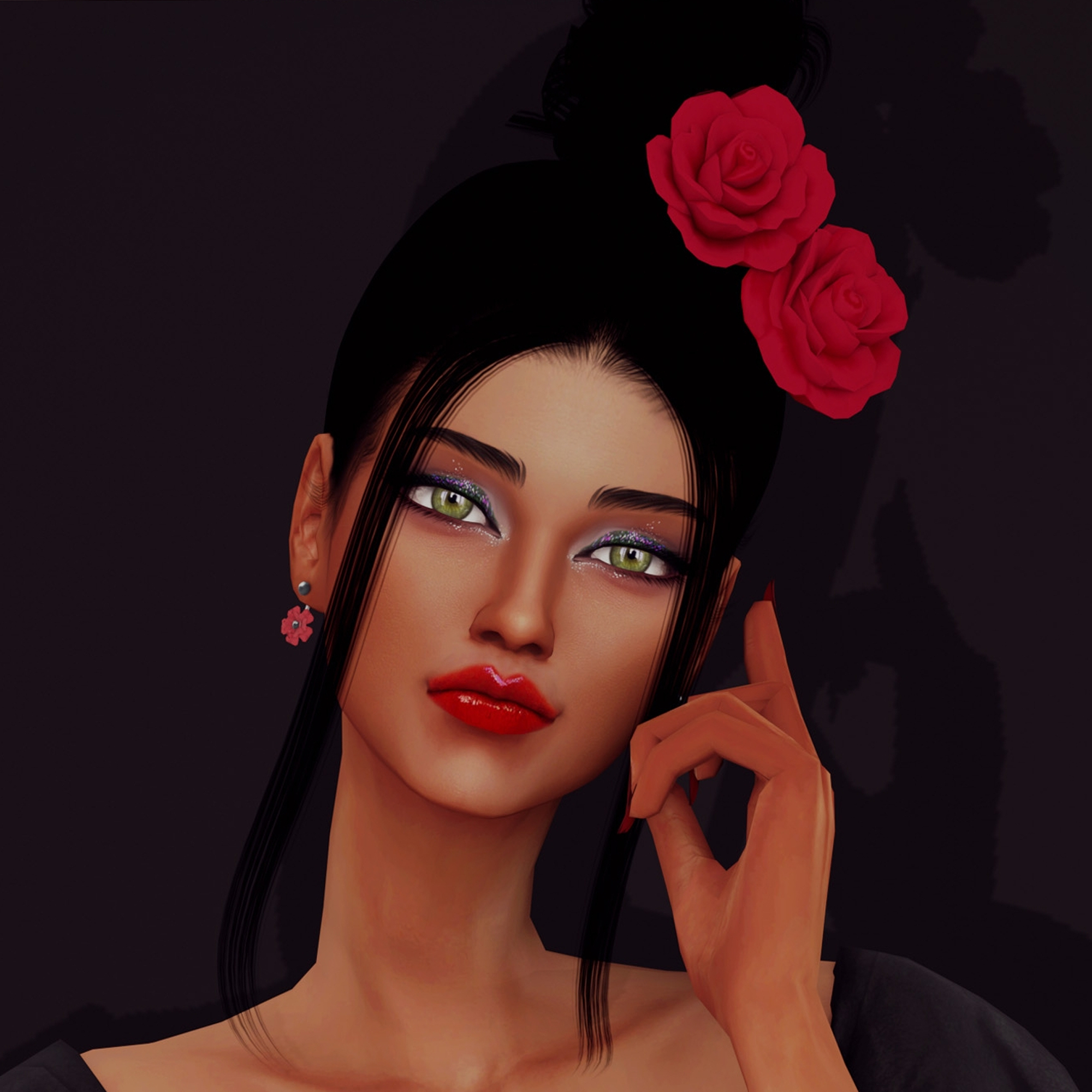 Flower Hair The Sims 4 Create A Sim CurseForge