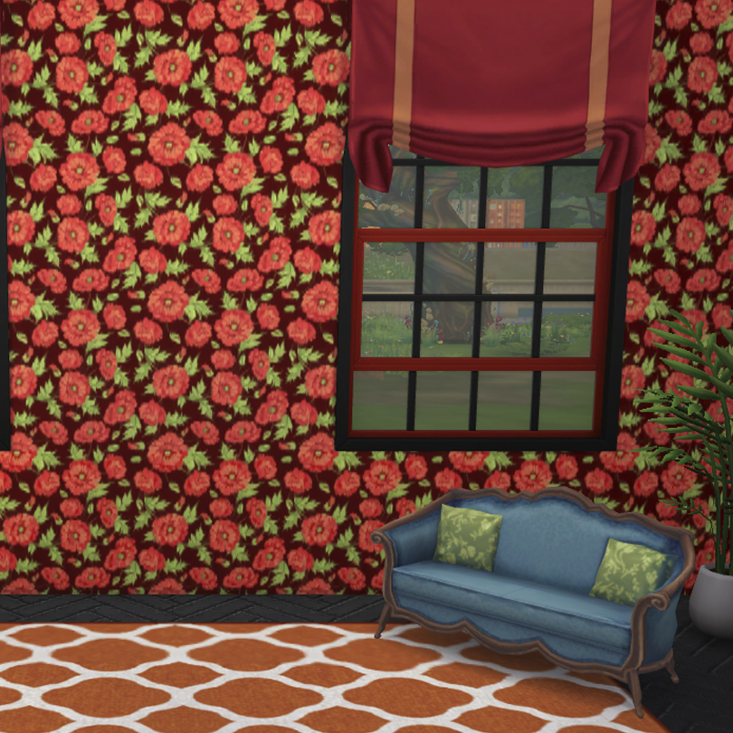 Poppy Wallpaper Zelba Design Screenshots The Sims Build Buy