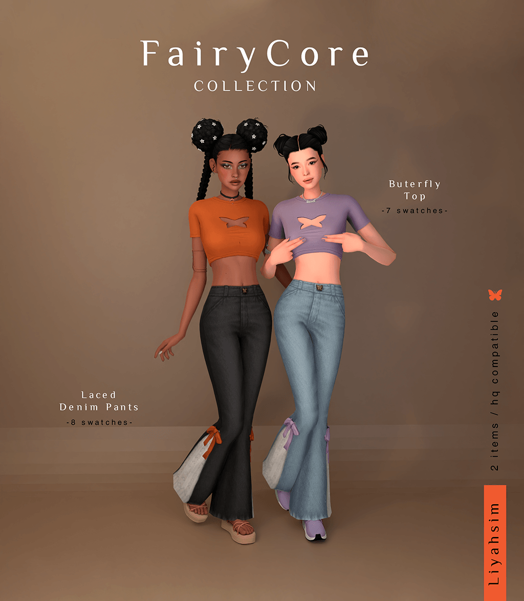 Fairycore Collection Buterfly Top Screenshots The Sims Create