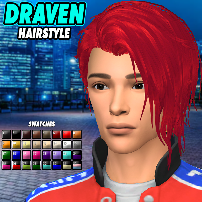 Draven Hairstyle By Jochi Screenshots The Sims 4 Create A Sim