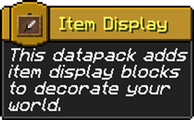 Images Item Display Datapack Edit Customization Minecraft