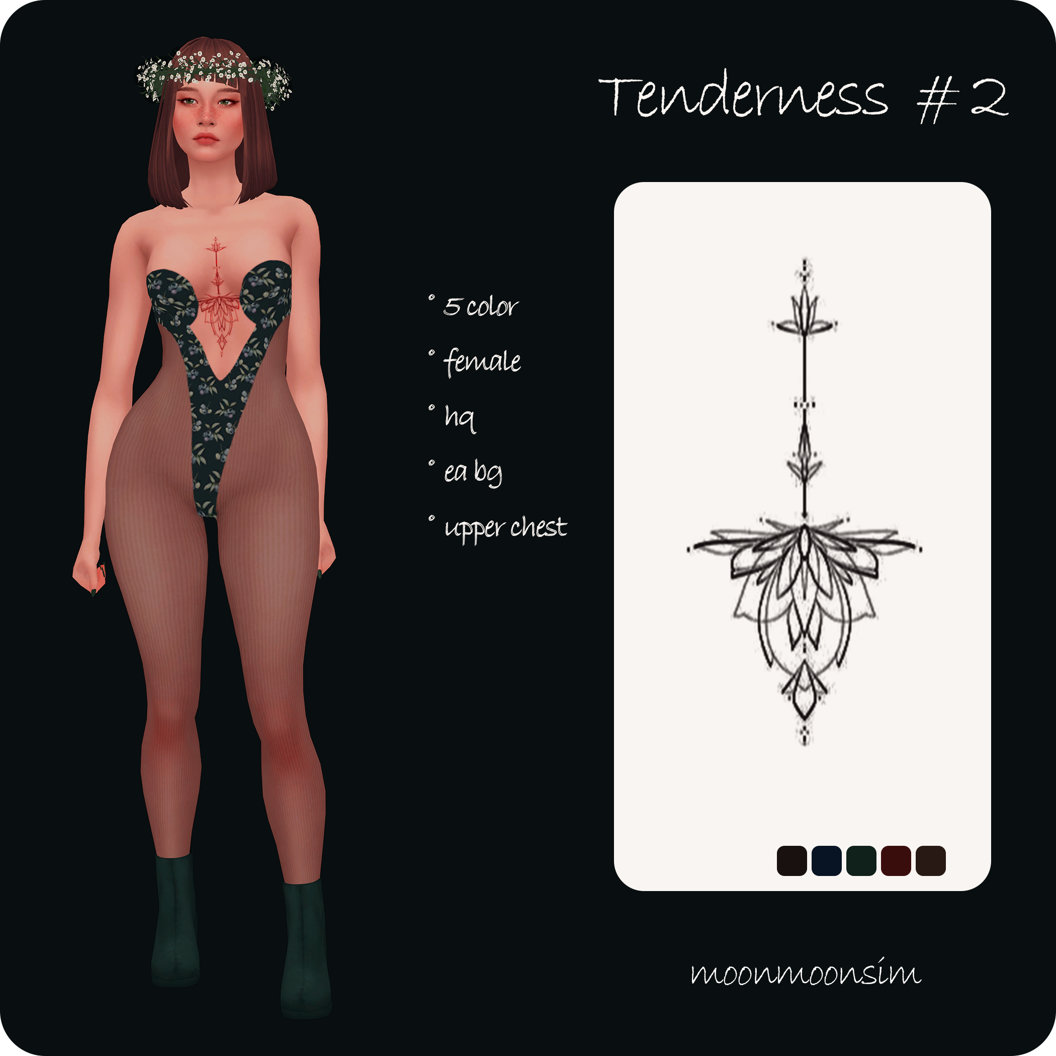 Tenderness Tattoo 2 Create A Sim The Sims 4 CurseForge