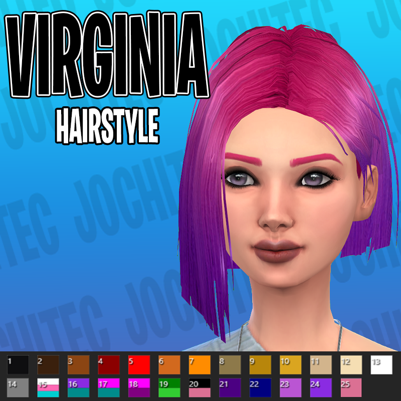 Virginia Hairstyle By Jochi The Sims 4 Create A Sim CurseForge