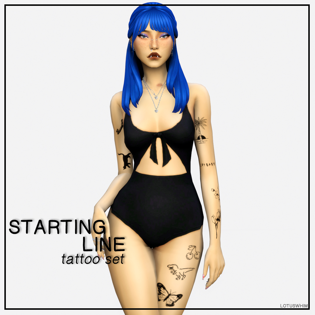 Starting Line Tattoo Set The Sims Create A Sim Curseforge