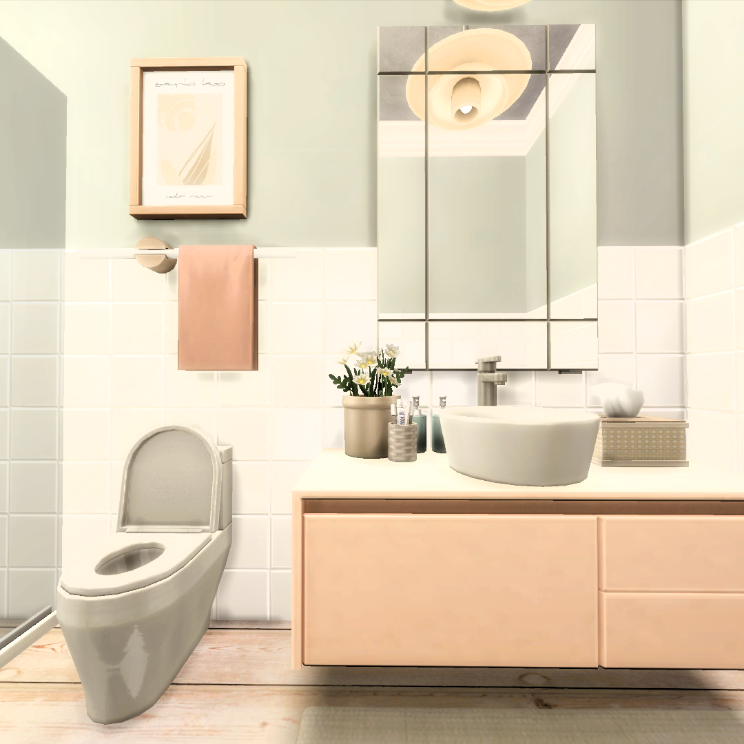 Pink Loft Bathroom The Sims 4 Rooms Lots CurseForge