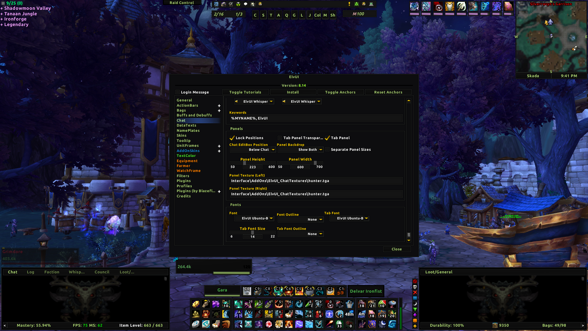 Elvui With Twitch Addons