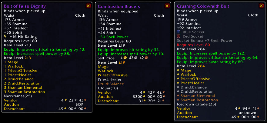 <p>The 3 example settings.</p>
