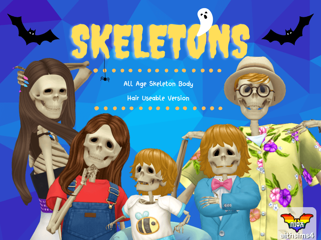Skeletons Hair Useable version Top