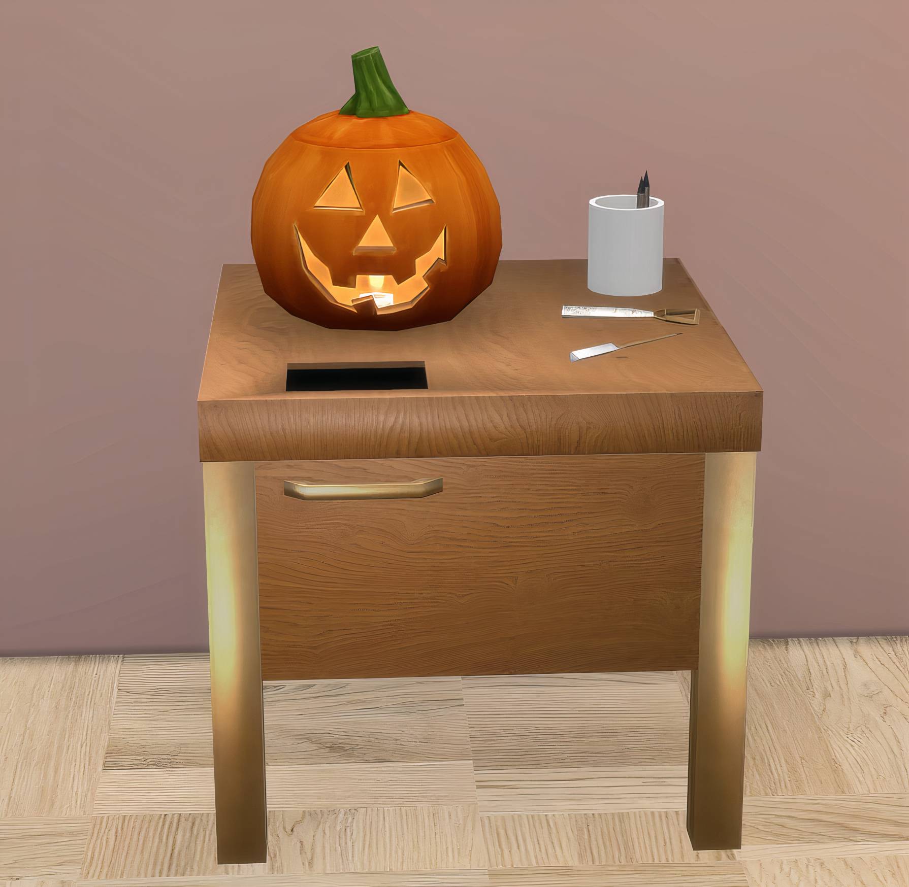 Pumpkin carving station table - The Sims 4 Mods - CurseForge
