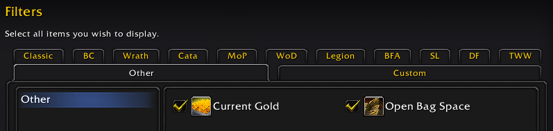 Gathering Tracker Filters