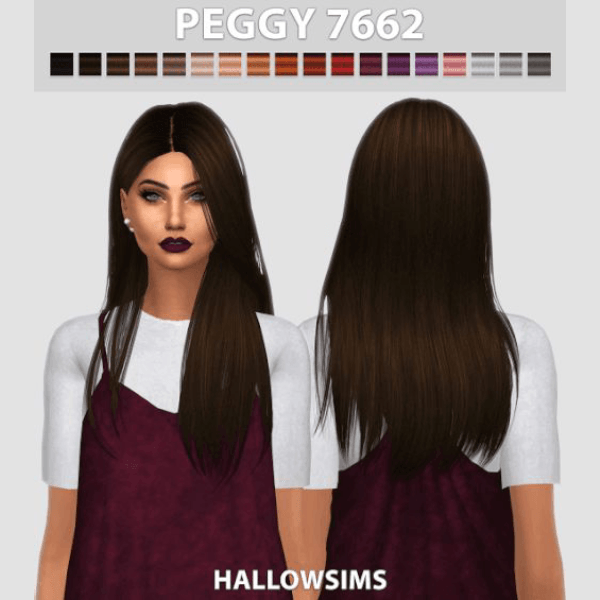 Hair Women Peggy 7662 by HallowSims - The Sims 4 Create a