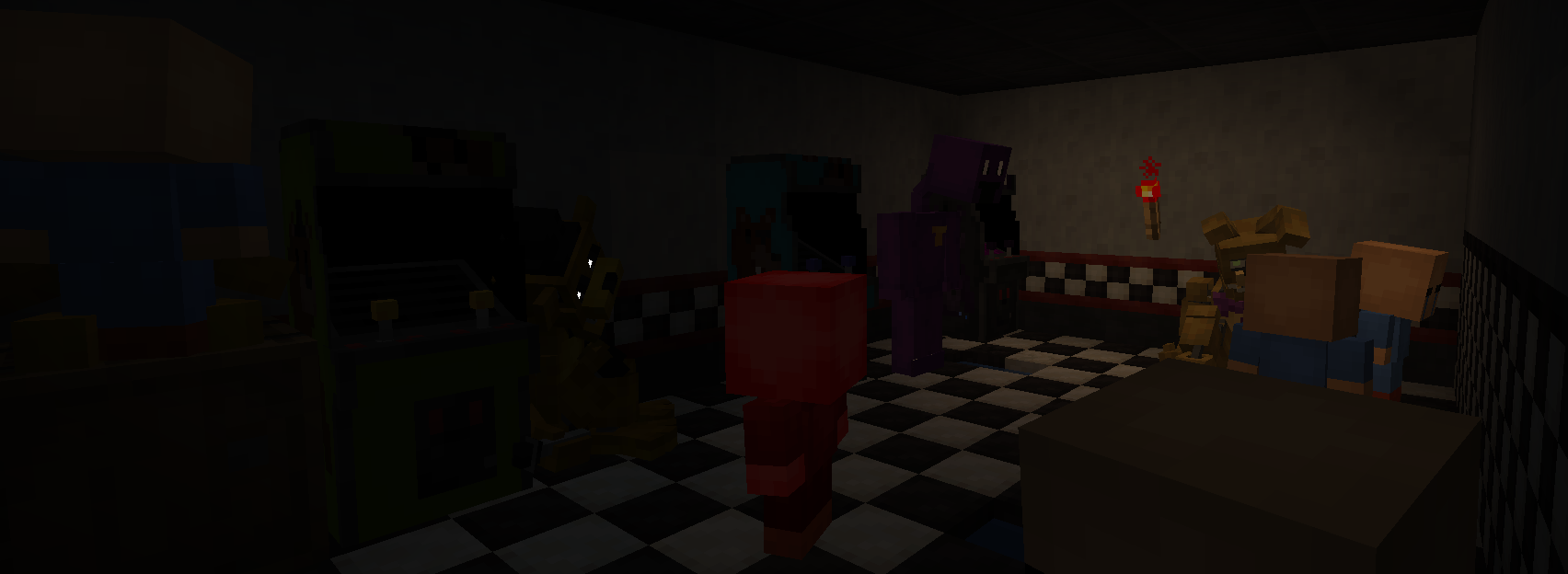 Thumbnail Purple Guy, and some sad kids and a mad one in the saferoom.