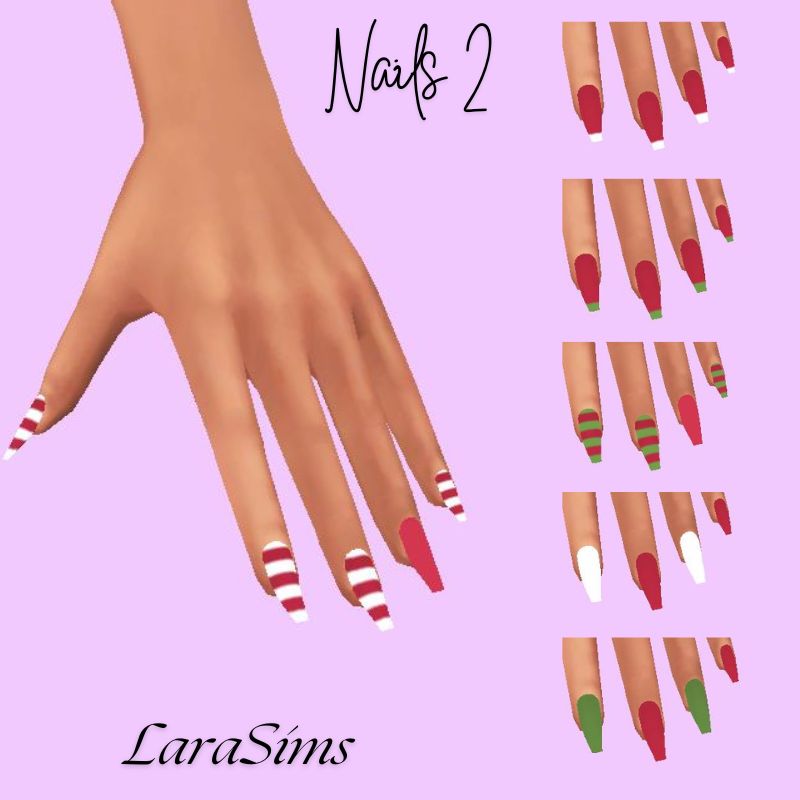 CHRISTMAS NAILS 2 Screenshots The Sims 4 Create a Sim