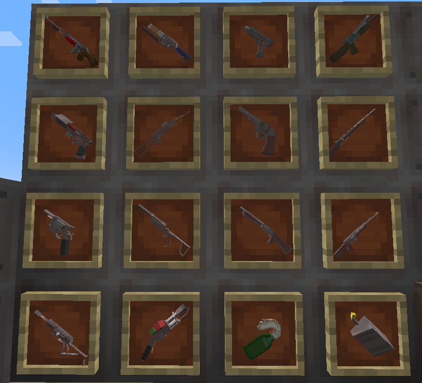 Thumbnail All of the ranged weapons added by the mod