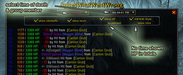<p>some options explained</p>