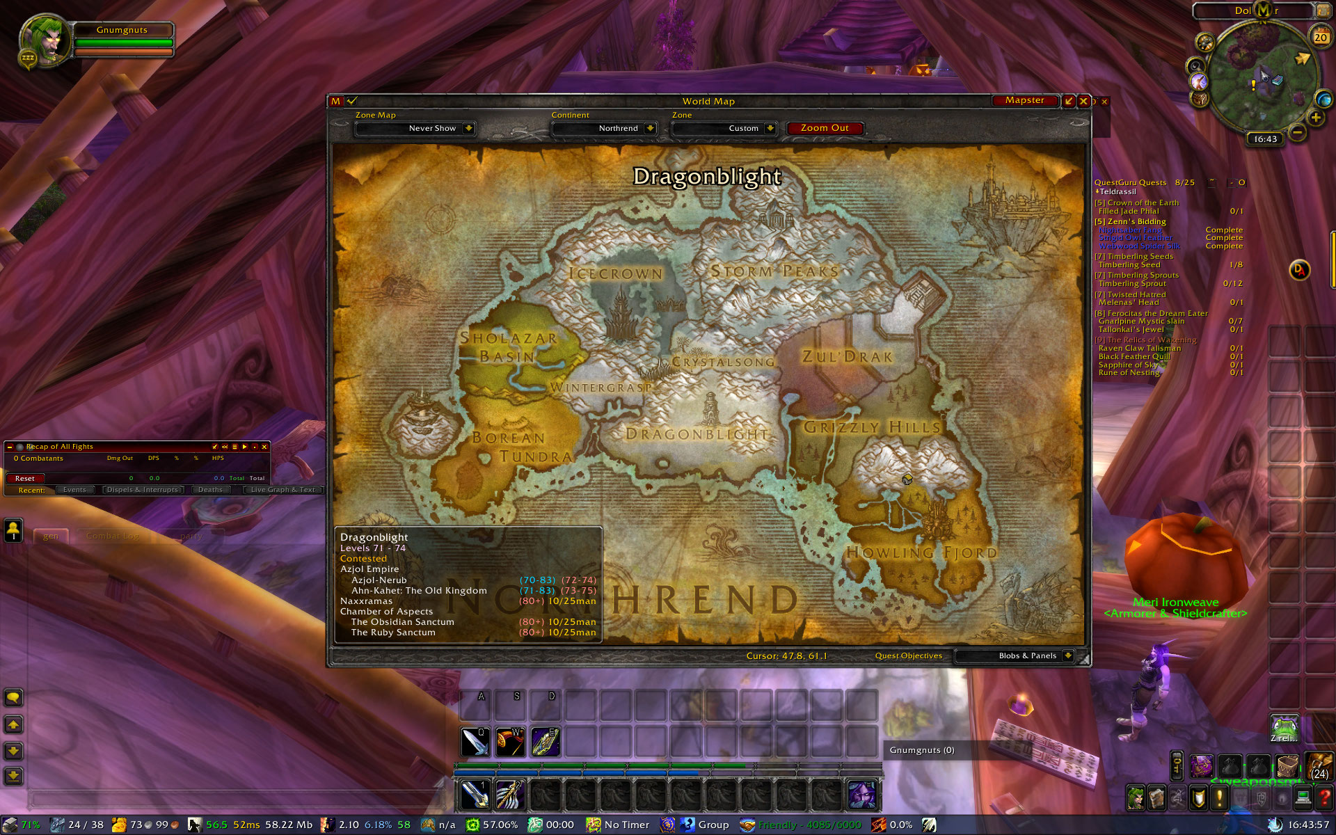 <p>teal numbers = LFG tool levels<br>
red numbers = dungeon mob levels</p>