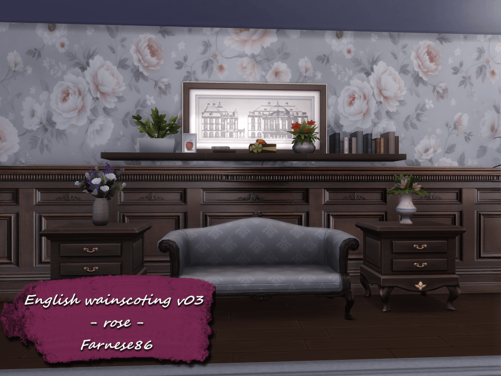 Thumbnail English wainscoting v03 - rose - presentation (6)