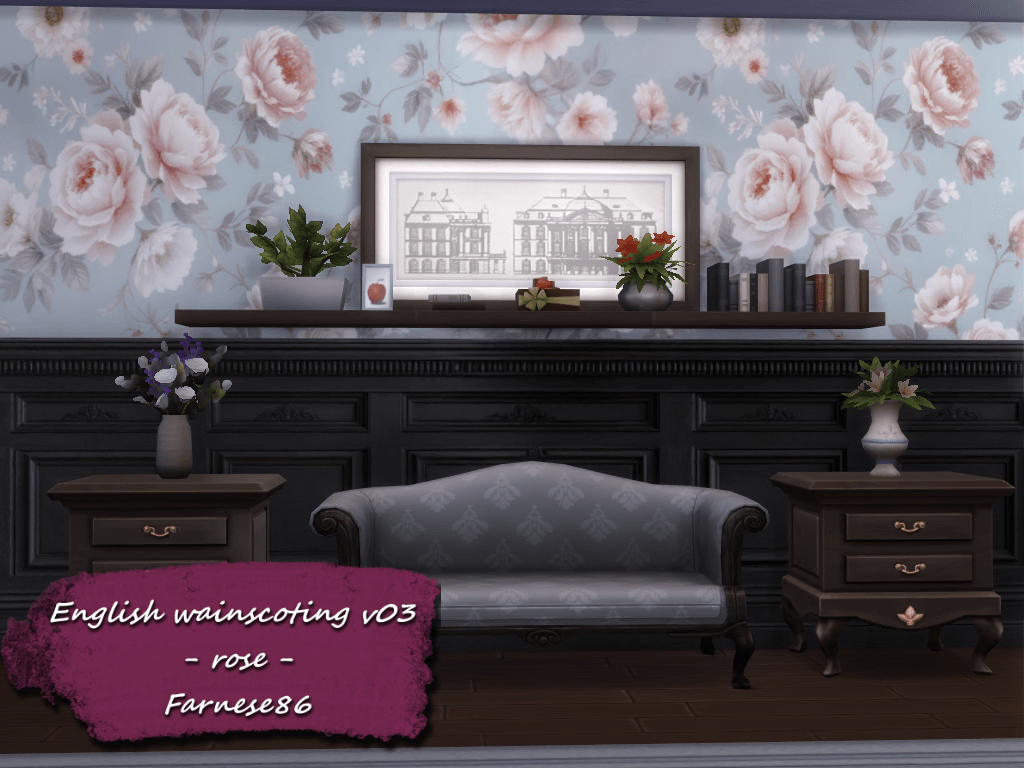 Thumbnail English wainscoting v03 - rose - presentation (7)