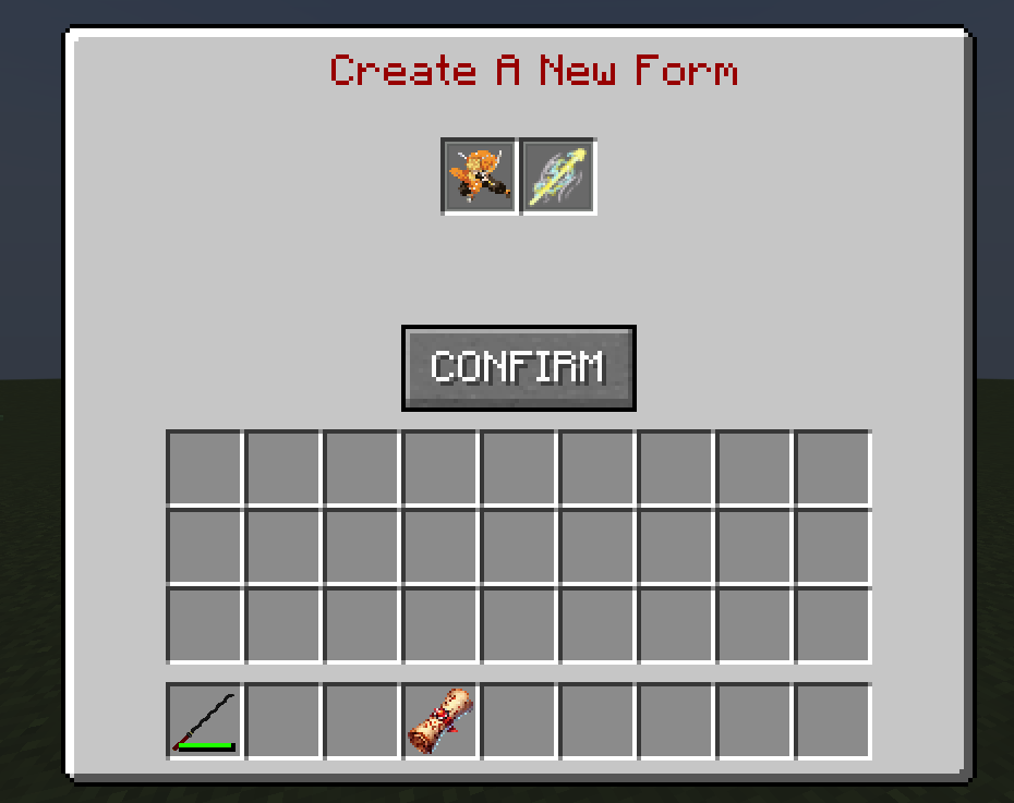 Thumbnail Use Those scrolls to create new forms! Mix 2 moves to create your own custom form!