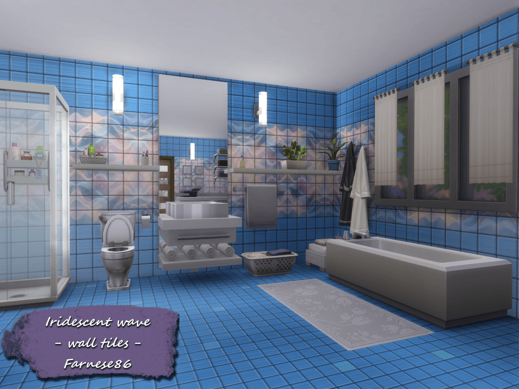 Thumbnail Farnese86 - Iridescent wave - wall tiles - presentation (2)