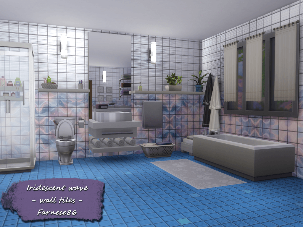 Thumbnail Farnese86 - Iridescent wave - wall tiles - presentation (3)