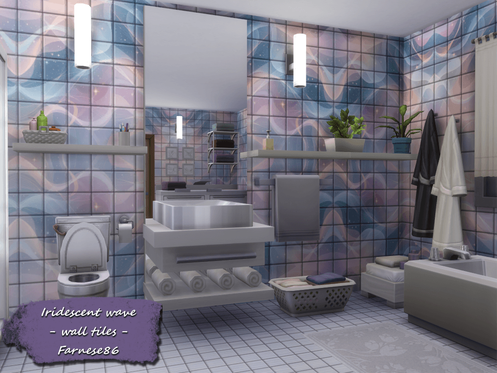Thumbnail Farnese86 - Iridescent wave - wall tiles - presentation (6)