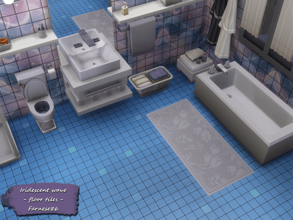Thumbnail Farnese86 - Iridescent wave - floor tiles - presentation (2)
