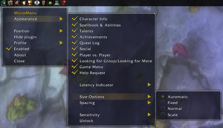 <p>Bar and Leftclick Menu</p>