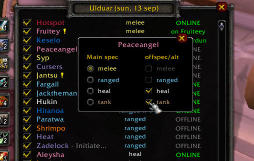 <p>Configure each player. This information is stored.</p>