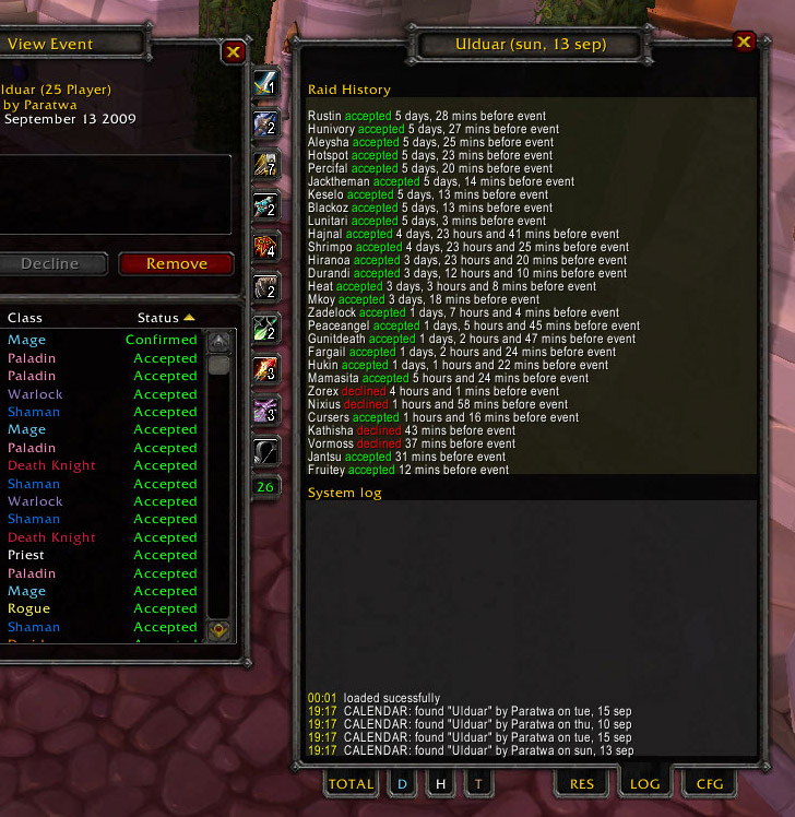 <p>here u can see system log, and raid log</p>