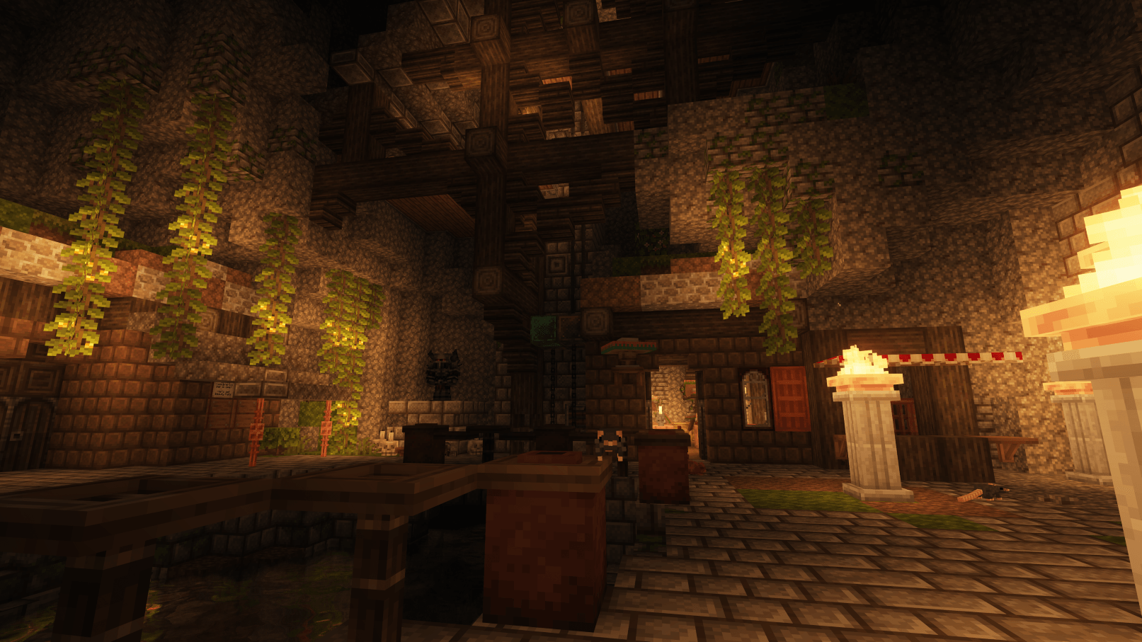 That images show you some content of the mod. It's supposed to be funny and survival at the same time... Here is a little build but don't you find the game beautiful ?