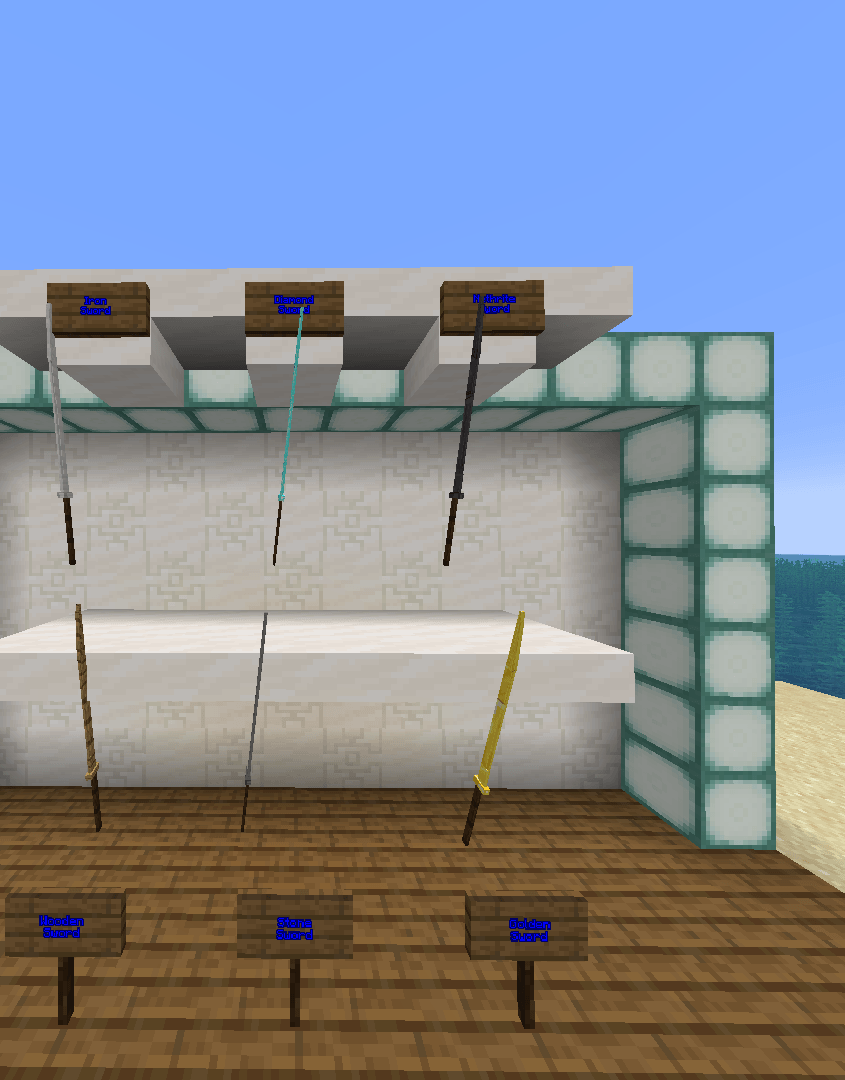 Zombie holding swords (invisible)