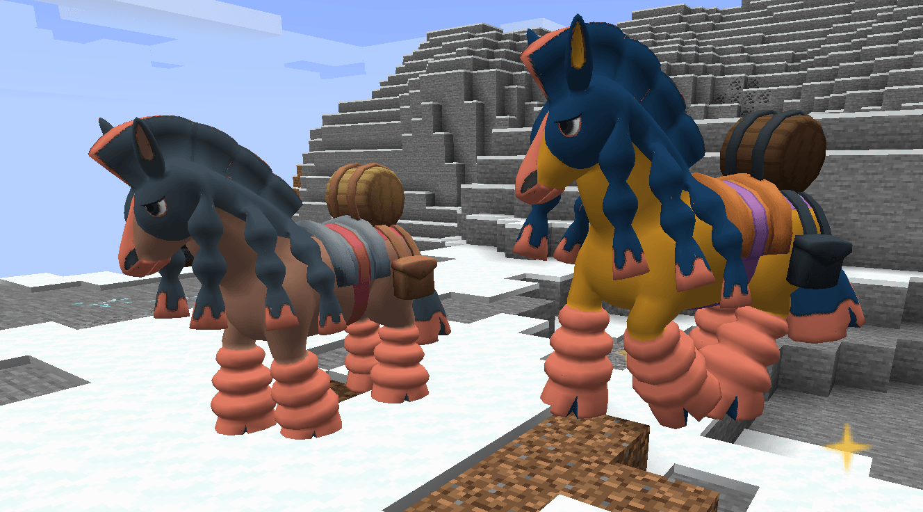 Thumbnail Like Mudbray, Mudsdale can be equipped with a barrel. This gives him an alternate palette (practical and cool)