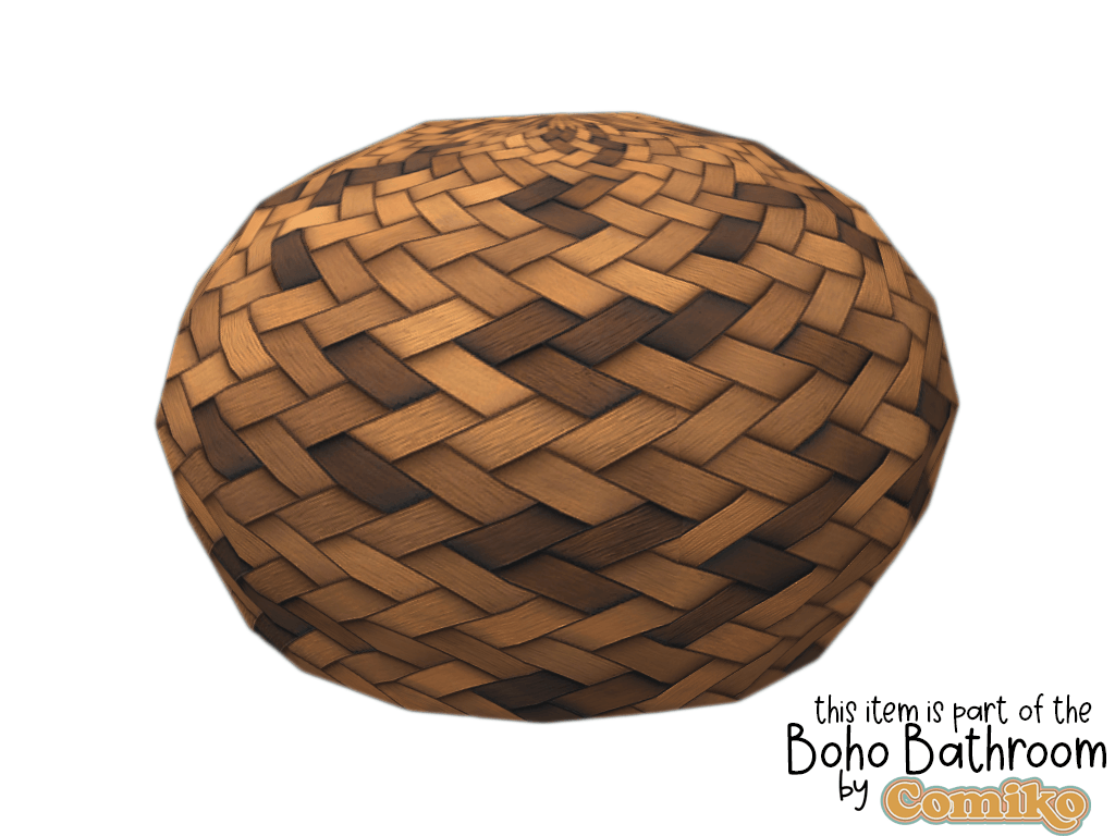 Comiko Bathroom Boho Pouf Gallery The Sims 4 Build / Buy