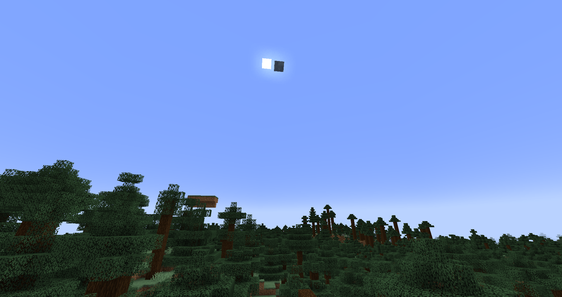 Sun and new moon next to each other