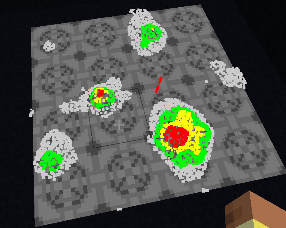 Thumbnail Connected radar blocks showing the intensity of storms in the area.