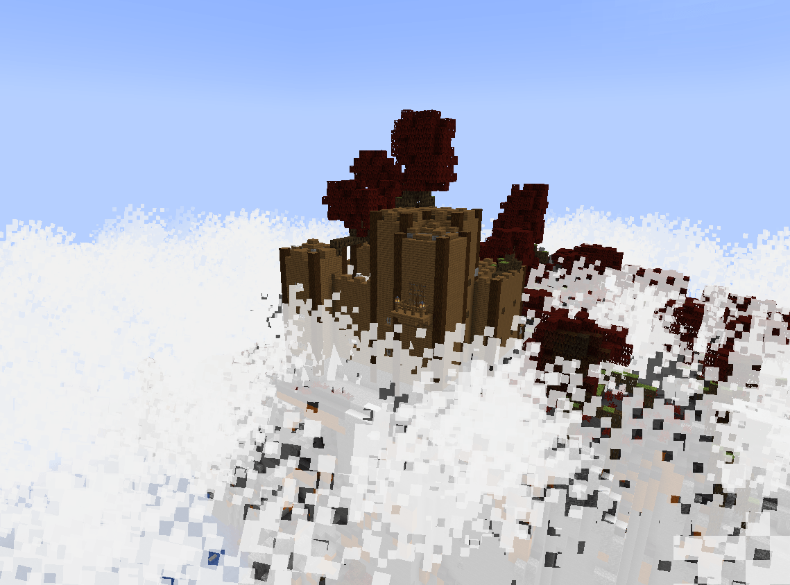 Thumbnail Domain of the Wild: Wooden castle on top of a mountain poking through the clouds