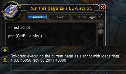 <p>An example of how the execute option works.</p>