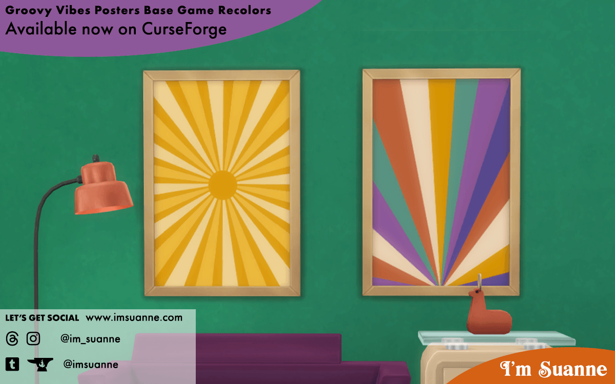 Sims 4 base game poster recolor - Groovy Vibes