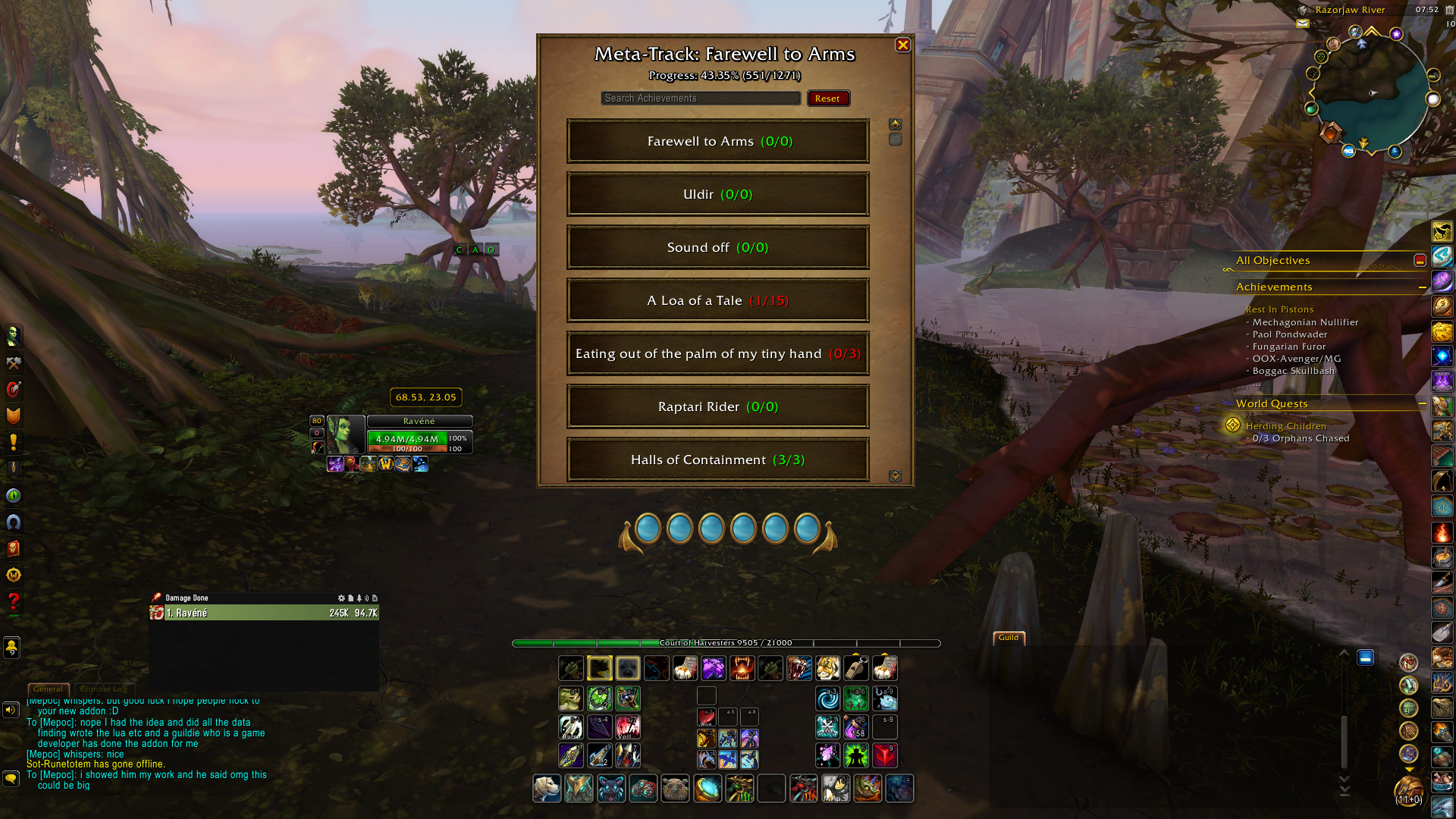 WOW screen