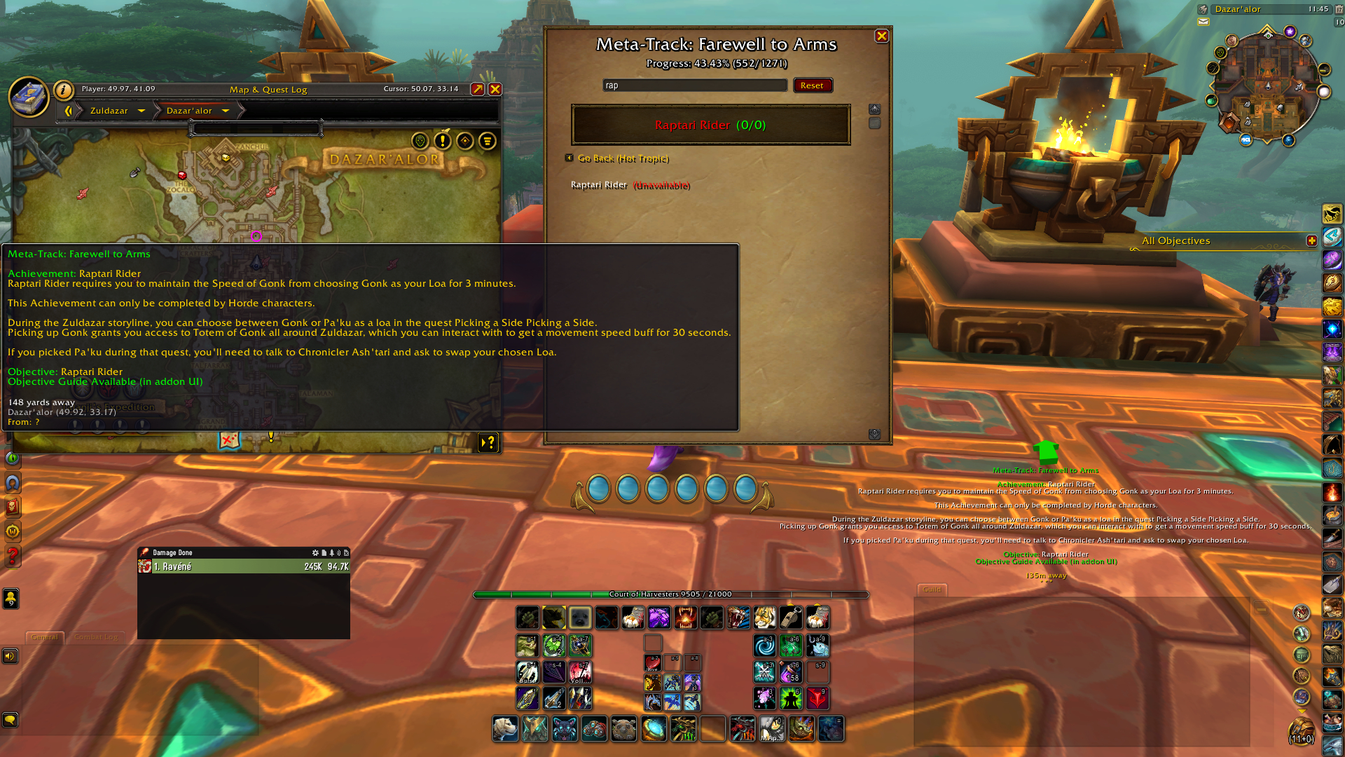 New UI criteria shown on waypoint arrow