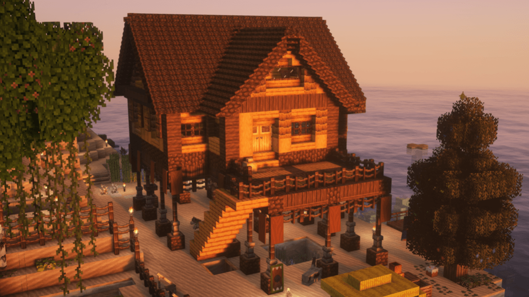 Thumbnail A beach house made of palm and jungle wood.