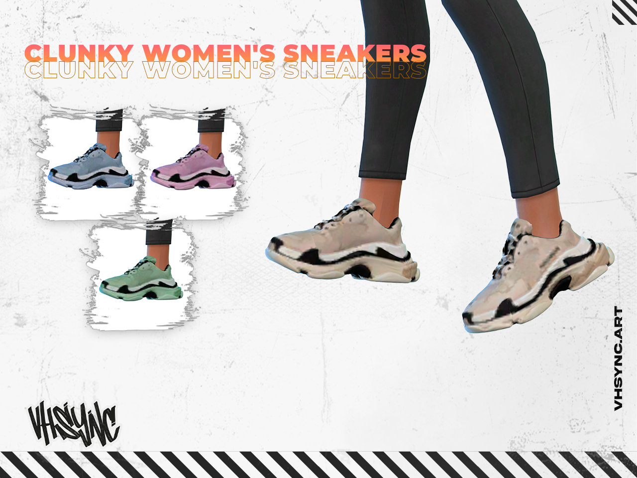 Install Vhsync Clunky Womens Sneakers The Sims 4 Mods Curseforge 6794