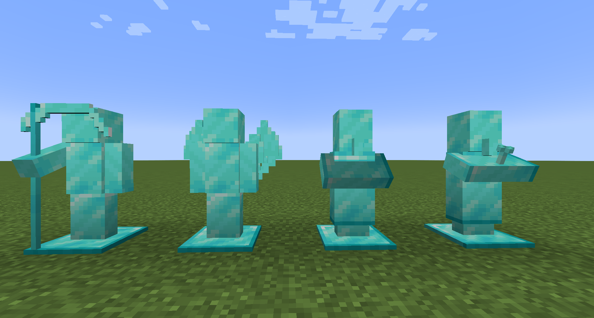 Player and Villager Statues