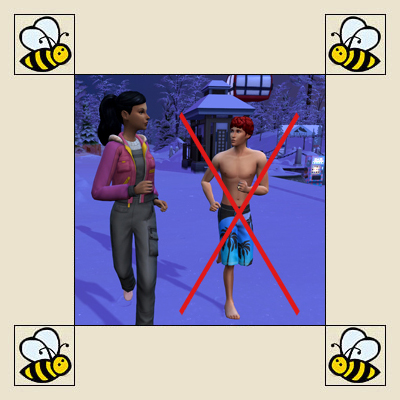 Thumbnail Sims will directly change into their winterwear when heading to go sledding togehter instead of first running there with whatever they wear at the moment. Moreover, Sims will change into their winterwear when you choose the regular or goofy pose at the sno