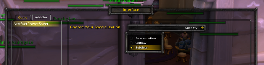 <p>Screenshot of Interface Options for addon</p>
