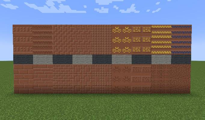 Thumbnail Block variants based on terracotta.