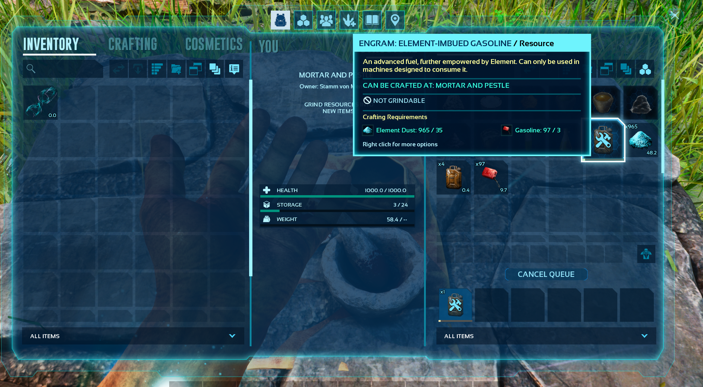 Craftable Element Gasoline - Ark Survival Ascended Mods - CurseForge
