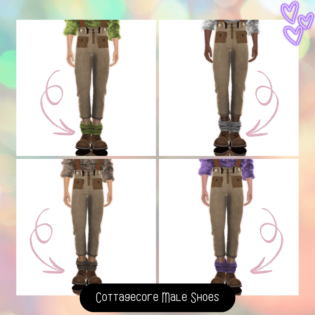 Thumbnail A cute and simple pair of socks and boots for your cottagecore sims that comes in 22 color swatches!